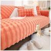 AWAV Thick Rabbit Plush Sofa Cushion, Non-Slip Sofa Covers for Living Room, Universal Super Soft Faux Fur Furniture Protector, Washable for Sectional Couch (Orange,70x210cm) view 1