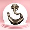 Brass Ganesha Idol for Home Decor | Ganesha Statue Hindu Elephant God Sculpture | Ganpati Figurine Murti Outdoor Garden Room Entryway New Beginning Good Luck Statuses Gifts view 1