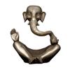 Brass Ganesha Idol for Home Decor | Ganesha Statue Hindu Elephant God Sculpture | Ganpati Figurine Murti Outdoor Garden Room Entryway New Beginning Good Luck Statuses Gifts view 2