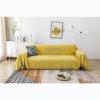 GORHLady Sofa Throw Sofa Towel Chenille Lightweight Soft Soft Cozy Couch Bed Chair Fringe Throw Blankets Super Giant Sofa Throw, Up to 1234 Seater Sofa 70''*70'' Yellow view 2