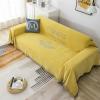 GORHLady Sofa Throw Sofa Towel Chenille Lightweight Soft Soft Cozy Couch Bed Chair Fringe Throw Blankets Super Giant Sofa Throw, Up to 1234 Seater Sofa 70''*70'' Yellow view 3