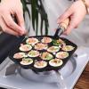 14 Holes Takoyaki Pan, Nonstick Stuffed Pancake Pan, Cast Iron Octopus Meat s Mold Maker with Detachable Handle for Making Munk, Pancakes, Poffertjes, Puffs, Takoyaki, Banh Khot view 2