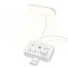 LED Desk Lamp, Power Outlet with Dimming Night Light Desk Light,Table Lamps 3 Lighting Modes Desktop Charging Extension Lead 4 AC Power Outlet and 2 USB Charging Ports for Travel Home Office view 1