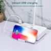 LED Desk Lamp, Power Outlet with Dimming Night Light Desk Light,Table Lamps 3 Lighting Modes Desktop Charging Extension Lead 4 AC Power Outlet and 2 USB Charging Ports for Travel Home Office view 3