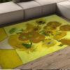 Impressionism Artwork Area Rugs for Bedroom Living Room Famous Painting Yellow Sunflower Carpet for Kids Girls Boys Home Decor Aesthetic 6'x10' view 1