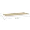 MNISDFL Shelves Storage cabinets Storage Racks Floating Wall Shelf Oak and White 31.5"x9.3"x1.5" MDF for retrofitting Bookshelves Replacement, no mounting Accessories view 2