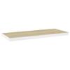 MNISDFL Shelves Storage cabinets Storage Racks Floating Wall Shelf Oak and White 31.5"x9.3"x1.5" MDF for retrofitting Bookshelves Replacement, no mounting Accessories view 3