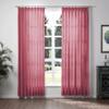 TWOPAGES Red Wine Linen Pinch Pleat Drape for Living Room, Window Treatment Curtain 90 Inches Long Privacy Protection Light Filtering Curtain (1 Panel, 72W x 90L) view 1