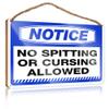 CakJuice Rustic Wood Sign Notice No Spitting Or Cursing Allowed Wooden Sign Playroom Decor Funny Bathroom Sign Wall Art (Size : 20X30CM) view 1
