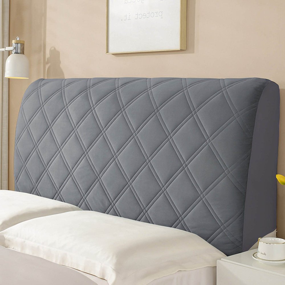 XOUVY All-Inclusive Headboard Dustproof Cover Thicken Headboard Cover for Bedroom Decoration Queen King Bed Head Cover