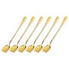 uxcell Set of 6 Stainless Steel Ice Cream Spoons, 7.5-Inch Yogurt Spoons Dessert Spoons Shovel Cake Spoons for Home, Kitchen, Restaurant, Gold view 1