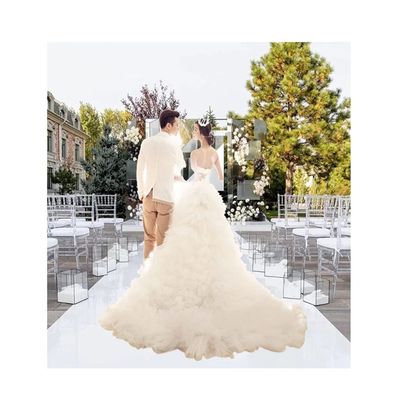 LXHELIVERY LXHONG Wedding Aisle Runner, Mirror Aisle Runner Wedding Runners Double Sided, for Wedding Ceremony Double Sided Silver Carpet Runner Mirror Rugs Roll (Color : White, Size : 1.2x10M)