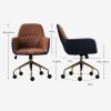 Office Computer Desk Chair Game Ergonomic Office PC Desk and Chair with Height Adjustment Lumbar Support Function with Central Back Swivel Task Chair Backrest Office Chair (Color : A) view 3