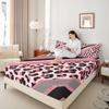 Abstract Leopard Kids Fitted Sheet Full Size,Cheetah Skin Wild Animals Bedding Set,Girls Boys Adults Room Decor,Geometric Stripes Fashion Bed Cover,Pink Dreamy Bed Sheet,2 Pillowcases view 2