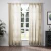 TWOPAGES Pinch Pleated Drape for Kitchen, Linen Textured Light Filtering Privacy Protection Curtain Window Treatment Curtain (1 Panel, Taupe Grey, 72W x 84L) view 1