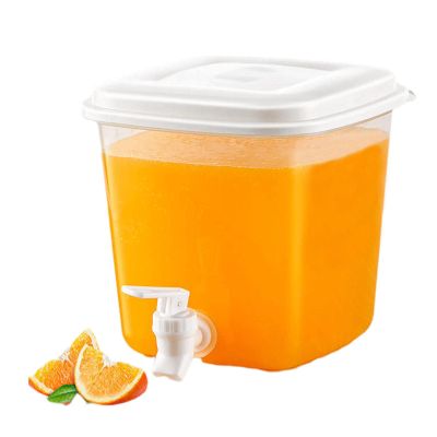2 Clear Beverage Dispenser With Spigot,3.5L Beverage Dispenser Water Container With Faucet,Iced Juice Lemonade Dispenser For Daily Use,Milk Dispenser For Fridge,Water Lemonade Juice Dispenser