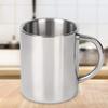 Firlar 300ML Stainless Steel Mugs,Double Wall Drinking Mug Cup with Comfortable Wider Handle Metal Coffee Mug Tea Cups for Home Camping Outdoors view 3