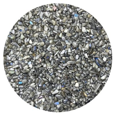 WHOLESALE Natural Semi Tumbled Labradorite Black Gemstone Chips, Crushed Mini Crystals, Undrilled Crystal Chips (Labradorite Black, 3 Pounds)