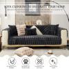 AWAV Sofa Slipcover Corner 3/2/1/4 Seater Sofa Cover Thick Rabbit Plush Sofa Cushion, Non-Slip Sofa Cover, L Shape Couch Cover Sofa Protector, Washable for Sectional Couch (Black,70x210cm) view 2