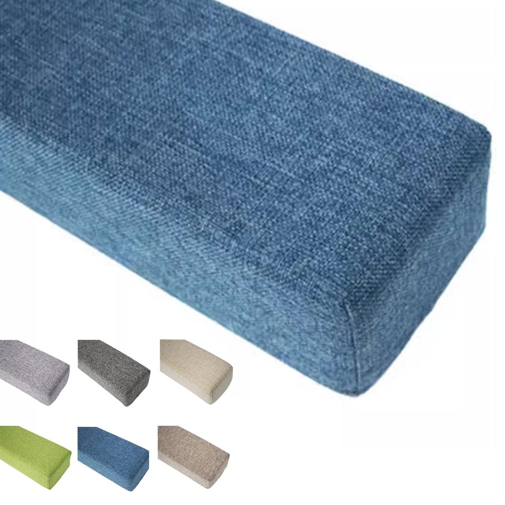 ENHEN Bed Gap Filler Queen/King Bed Gap Filler Pad, Bed Wedge Pillow Mattress Gap Filler Double Bed, Washable Removable Extender Bridge for End/Side of Bed (Color : Blue, Size : 60x5x4/152x13x10cm)