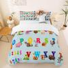 jejeloiu Kids Educational Bedding Set Queen Size 3Pcs for Boys Girls Queen view 3