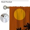 African Woman Blackout Curtains for Girls Boy Home Decor, Bohemian Ethnic Giraffe Elephant Orange Rod Pocket Thermal Insulated Drapes Darkening Window Curtain for Bedroom Living Room, 42 x 45 Inch view 4