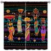 African Black Woman Blackout Curtains for Girls Boy Home Decor, Bohemian Tribal Ethnic Ancient Rod Pocket Thermal Insulated Drapes Darkening Window Curtain for Bedroom Living Room, 84 x 84 Inch view 1