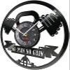 Wall Clock Battery Operated Silent Non-Ticking 12 Inch NO Pain NO GAIN Barbell Weight Lifting Silent Wall Clock Home Gym Fitness Room Sign Vinyl Record Wacth for Bodybuilding Center view 2