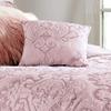 BrylaneHome Amelia Square Pillow - Ivory Lavender view 2