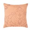 BrylaneHome Amelia Square Pillow - Ivory Lavender view 4