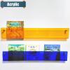 LXLZYXSF Acrylic Magazine Display Shelf Pamphlets Storage Holder, Wall Mount Handouts Organizer for Office Reception Area Waiting Room, File Rack (Color : Orange, Size : 80x16x5cm/31.5x6.3x2in) view 3