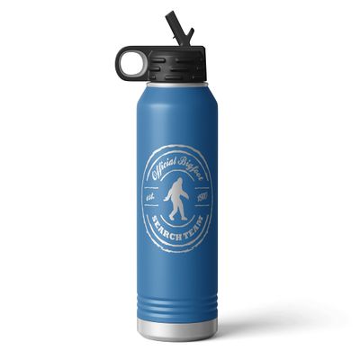 Alterd Industries Bigfoot - Bigfoot Gifts, Tumbler, Sasquatch, Camp Cup, 20oz, He's Out There, Engraved, Coffee Cup, Hide and Seek Champ (Bigfoot Search Team, Royal Blue, 32oz Water Bottle)