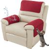 AWAV Sofa Armrest Cover, Headrest Cover for Recliner Chair Arm Cover, Armchair Slipcover with Pockets Nonslip Quilted Furniture Protector for Pets Leather Sofa Couch (Red,2 Seater(4pcs)) view 1