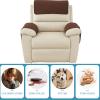 AWAV Sofa Armrest Cover, Headrest Cover for Recliner Chair Arm Cover, Armchair Slipcover with Pockets Nonslip Quilted Furniture Protector for Pets Leather Sofa Couch (Coffee,2 Seater(4pcs)) view 4