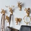 SHOORR Wall Hooks 2Pcs Wall Mounted Hooks Animal Head Rack Coat Caps Wall Hanger Decorative Hooks Bathroom Accessories Horse view 4