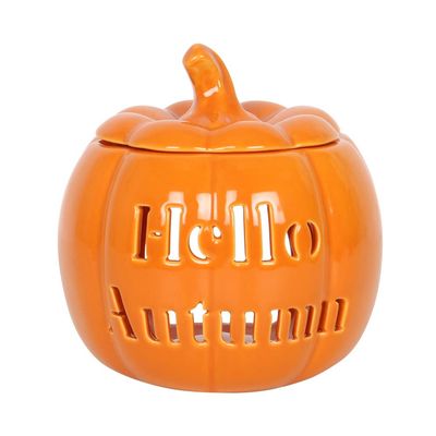 Something Different Hello Autumn Ceramic Pumpkin Oil Burner (One Size) (Orange)