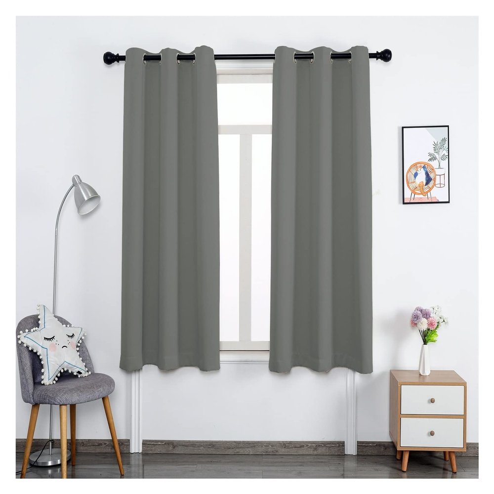 VXHCS Sun Shade Sunscreen Curtains UV Resistant Fabric, Polyester Material Upholstery Curtains Privacy Curtains, Bedroom Living Room (Color : 16#, Size : 55x57in/140x145cm)