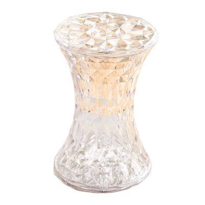 Coffee Table Colorful Storage Ottoman Seat Stool, Hourglass Shape Accent Side Table, End Table Small Coffee Table Corner Table for Living Room, Nightstand for Bedroom Small Side Table ( Color : Clear