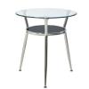 Coffee Table Round Glass Dining Table,Tempered Glass Kitchen Table,Small Modern Dining Room Table for 2-3 People with Metal Legs, Coffee Table for Living Room Balcony Kitchen Small Side Table view 1