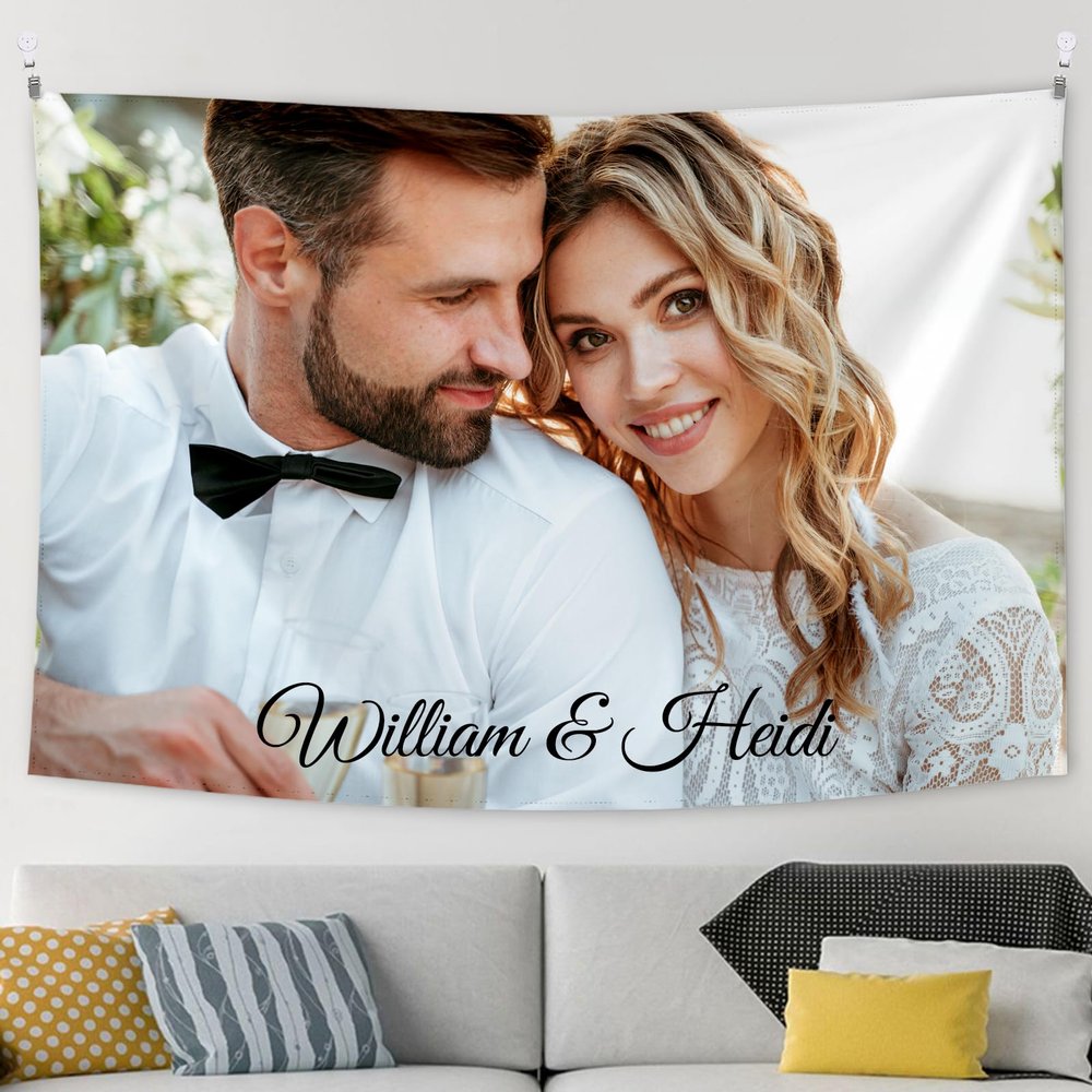 XIAYUEHUA Custom Tapestry Upload Image Customized Backdrop Flag for Bedroom Personalized Banners and Signs Wall Hanging Room Decor (90'' x 60'' Horizontal)