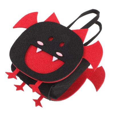EXCEART Halloween Felt Candy Bag Reusable Halloween Treat Pouch Adorable Cartoon Design for Trick-treating Lightweight and Easy to Carry