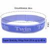 Siaomo Bed Sheet Organizer Bands, Sheet Set Storage Label Bands, Elastic Bedding Sheet Size Marking Label Bands Straps Wraps for Organizing Linen ClosetTwin 4PCs | Blue view 4