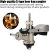 DEPILA Beer Keg Taps Coupler, S Type Brewing Draft Beer Keg Taps Dispenser Stainless Steel Beer Keg Tap Distributor Coupler for Home Bars Pubs Restaurants Dispenser view 4