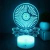 Jinnwell 3D Buddha Night Light Lamp Illusion 16 Color Changing Remote Table Desk Decoration Lamps Acrylic Flat ABS Base USB Cable Birthday Gift Toys view 4