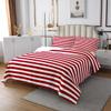 Erosebridal Girl Stripe Quilt Set Queen Size Red White Ticking Stripes Bedspread Set Bedroom Decor Horizontal Striped Lines Coverlet Set for Kids Women Modern Abstract Bedding Set view 2