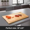 30 x 20 Extra Large Bamboo Cutting Board for Kitchen, Cutting Board Stove Top Cover, Butcher Block Chopping Board with Handle and Juice Groove, Large Charcuterie Board Over the Sink view 2