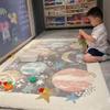 Outer Space Universe Rug for Kids Bedroom 4x5 ft Large Area Rug for Living Room Non-Slip Galaxy Carpet Washable Playroom Mat Carpet Soft Throw Rug view 3