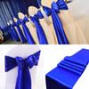 100 PCS Satin Chair Sashes Decorative Bow Satin Chair Sashes Ties Back Ribbon Bows Chairs Cover Band for Wedding Party Ceremony Reception Events Banquet Restaurant Kitchen Decor(7X108inch,Royal Blue) view 1