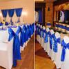 100 PCS Satin Chair Sashes Decorative Bow Satin Chair Sashes Ties Back Ribbon Bows Chairs Cover Band for Wedding Party Ceremony Reception Events Banquet Restaurant Kitchen Decor(7X108inch,Royal Blue) view 4