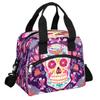 Insulated Lunch Bag Women Men Skull Floral Pattern Large Reusable Lunch Box Leakproof Lunch Tote Bag Cooler Bag with Adjustable Shoulder Strap Travel Picnic Work Beach view 1